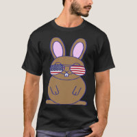 Cute Bunny Rabbit 4th of July Independence Day Men