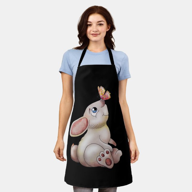 Cute Bunny Rabbit Apron (Worn)