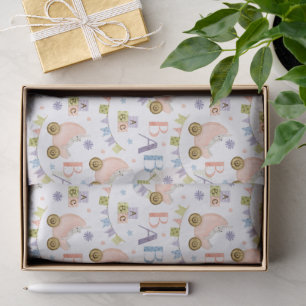 Cute Bunny Rabbit Baby Shower Tissue Paper