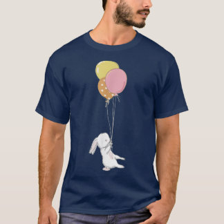 Cute Bunny Rabbit & Balloons  Animal Lover  & Gift T-Shirt