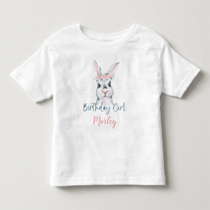 Cute Bunny Rabbit Birthday girl Toddler T-shirt