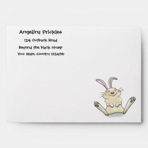 Cute bunny rabbit cartoon illustration envelope