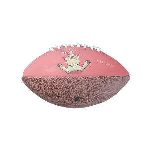 Cute bunny rabbit cartoon illustration football