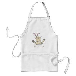 Cute bunny rabbit cartoon illustration standard apron