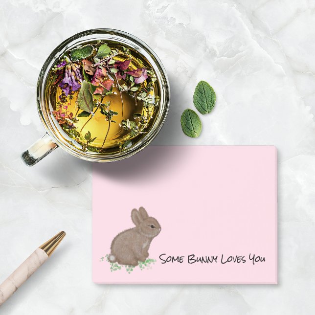 Cute Bunny Rabbit Custom Post-it Notes (Cute Easter Bunny Rabbit Custom Post-it Notes)