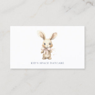 Cute Bunny Rabbit Daycare Childcare  Business Card