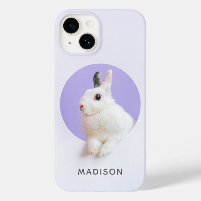 Cute Bunny Rabbit Easter Modern Chic Personalized Case-Mate iPhone Case (Back)
