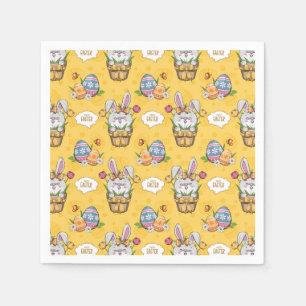 Cute Bunny Rabbit Easter Napkin