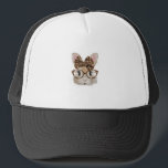 Cute Bunny Rabbit Face Leopard Coquette Bow Glasse Trucker Hat<br><div class="desc">Cute Bunny Rabbit Face Leopard Coquette Bow Glasses Easter T-Shirt</div>