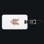 Cute Bunny Rabbit Face Leopard Glasses Girl Happy  Luggage Tag<br><div class="desc">Cute Bunny Rabbit Face Leopard Glasses Girl Happy Easter Day T-Shirt</div>