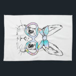 Cute Bunny Rabbit Face Tie Dye Glasses Girl Happy  Kitchen Towel<br><div class="desc">Cute Bunny Rabbit Face Tie Dye Glasses Girl Happy Easter Day T-Shirt</div>