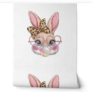 Cute Bunny Rabbit Face Tie Dye Glasses Girl Happy  Wallpaper