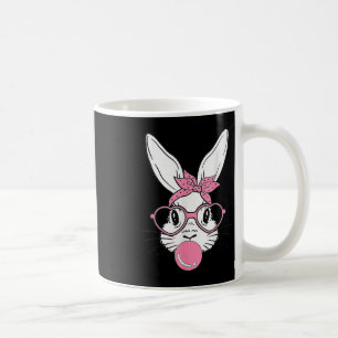 Cute Bunny Rabbit Face With Bandana Heart Gles Bub Coffee Mug