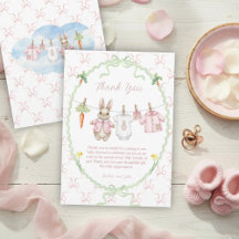 Cute Bunny Rabbit Girl Clothesline Baby Shower