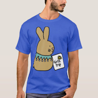 Cute Bunny Rabbit goes on Girls Trip T-Shirt