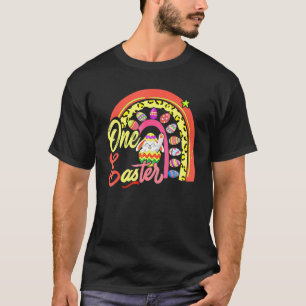 Cute Bunny Rabbit Leopard Rainbow Girl Happy Easte T-Shirt