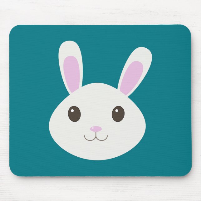 Cute Bunny Rabbit Mouse Pad (Front)