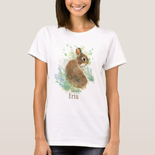 Cute Bunny Rabbit Pet Animal Custom Name Hoodie T-Shirt