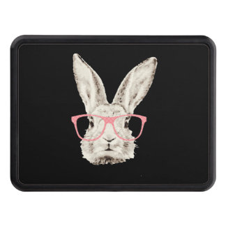Cute Bunny Rabbit Pink Glasses Funny Hipster Trailer Hitch Cover