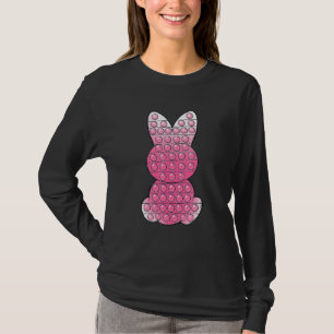 Cute Bunny Rabbit Poppin Happy Easter Day Fidget T T-Shirt
