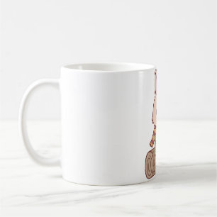 Cute Bunny Rabbit With Hot Coffee Mug