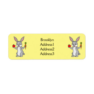 Cute bunny rabbit with vegetables