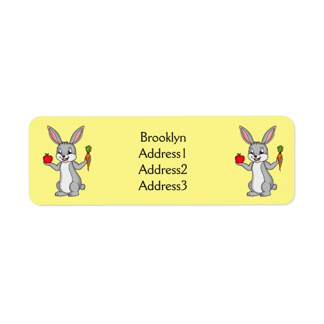 Cute bunny rabbit with vegetables (Devant)
