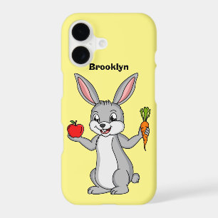 Cute bunny rabbit with vegetables cartoon 