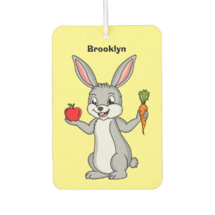 Cute bunny rabbit with vegetables cartoon air freshener