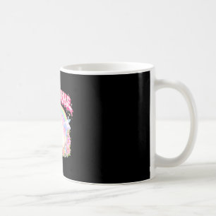 Cute bunny rainbow floral funny for men women kid coffee mug