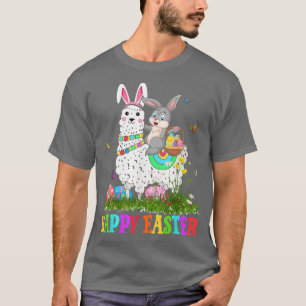 Cute Bunny Riding Llama Easter Egg Cute Rabbit Eas T-Shirt