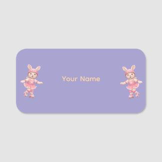 Cute Bunny School Name Label – Kids Back to School Tag