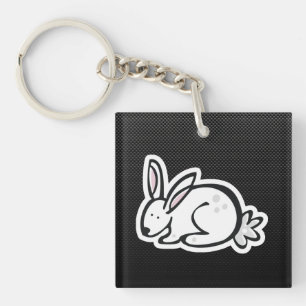 Cute Bunny; Sleek Keychain