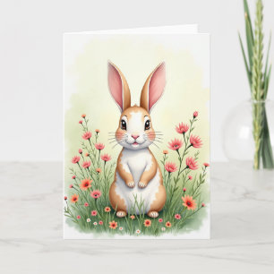 Cute Bunny Spring Day Card