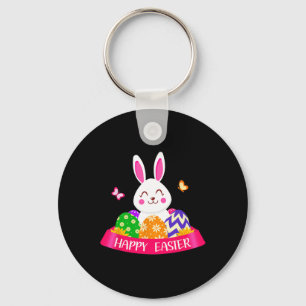 Cute Bunny Spring Hunt Eggs Rabbit Happy Easter Da Keychain