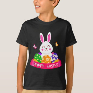 Cute Bunny Spring Hunt Eggs Rabbit Happy Easter Da T-Shirt