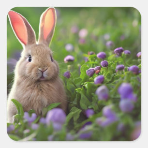 Cute Bunny  Square Sticker
