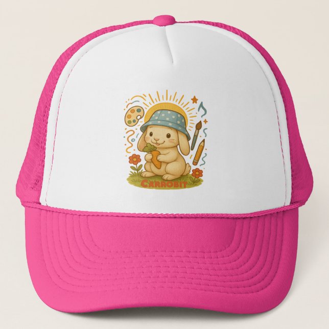 Cute Bunny Summer Hat (Front)