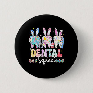 Cute Bunny Teeth Easter Dental Oral Hygienist Dent 2 Inch Round Button