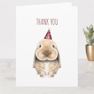 Cute Bunny  Thank You Card