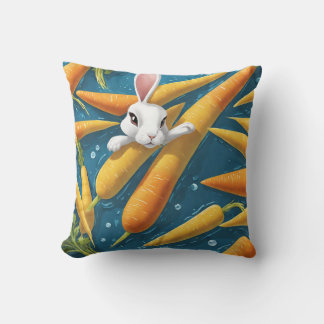 Cute bunny  throw pillow