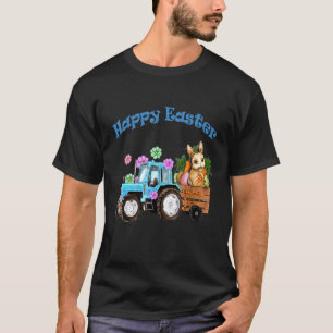 Cute Bunny Tractor Farm Carrots Hunt Egg Rabbit Ea T-Shirt