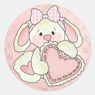 Cute Bunny Valentine Stickers