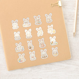 Cute Bunny Vinyl Stickers   Kawaii Rabbits