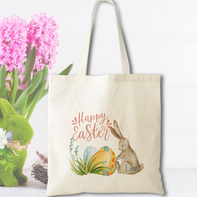 Cute Bunny Watercolor Eggs Easter Tote Bag (Cute Bunny Watercolor Eggs Easter Tote Bag
)