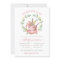 Cute Bunny & Watercolor Flowers Girl Baby Shower