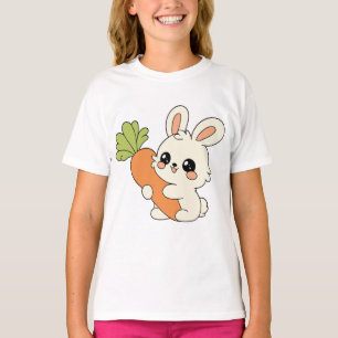Cute Bunny with Carrot Kids T-Shirt