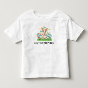 Cute bunny  with custom text  toddler t-shirt