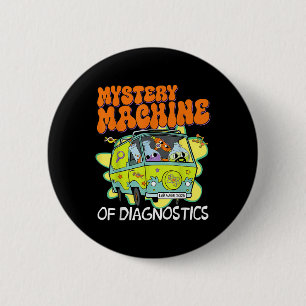 Cute Bus Lab Week 2025 Retro Mystery Machine Of Di 2 Inch Round Button