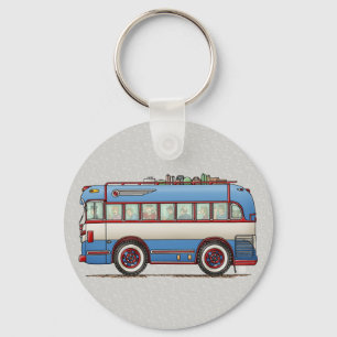 Cute Bus Tour Bus Keychain